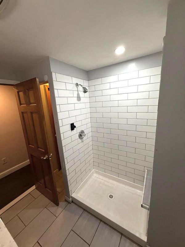 Walk-in shower after